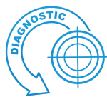 diagnostic sur symbole bleu